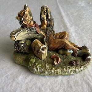NatureCraft Lazy Life No 811 Hand Painted Stoneware 70s Figurine England FLAWS